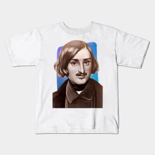 Russian Novelist Nikolai Gogol illustration Kids T-Shirt